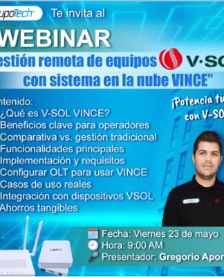 «Invitación Únete a nuestro Webinar “ Gestión Remota de Equipos*V.Sol* con sistema en la nube VINCE”De nuestra empresa afiliada la empresa LUPOTECH